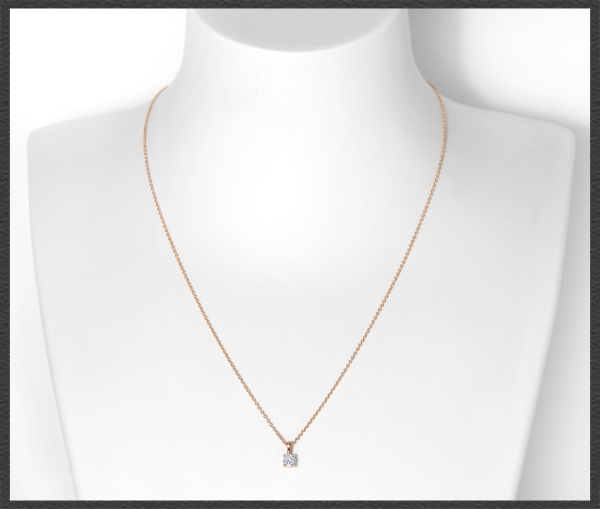 Brillant Anhänger & Kette 585 Gold; 0,47ct, River D
